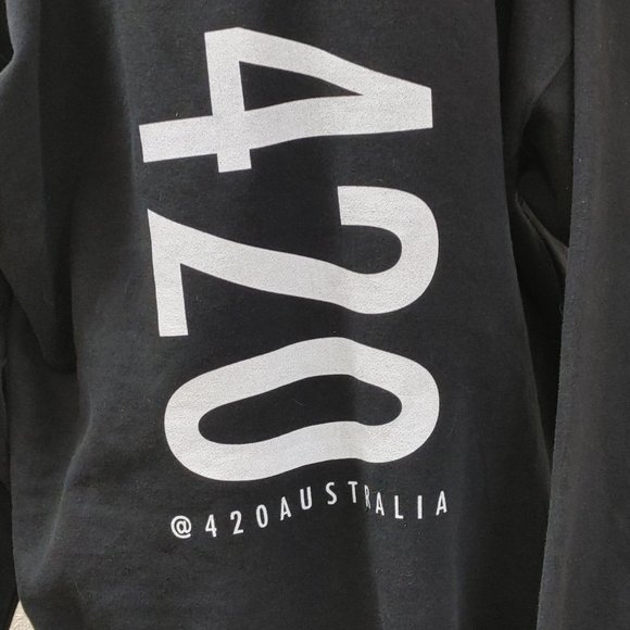 BLACK 420 PULLOVER HOODIE BY SPREAD SHIRT MEN L - Picture 5 of 12